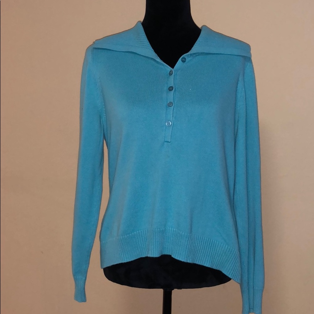 Sweater quarter button up
